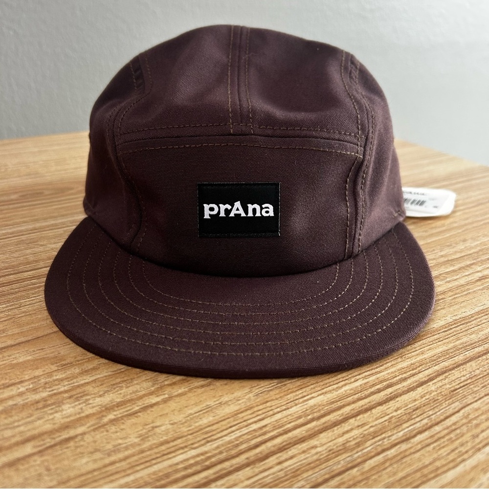 NWT Prana Foothills flat brim 5 panel hat in mocha | one size unisex - Picture 3 of 9